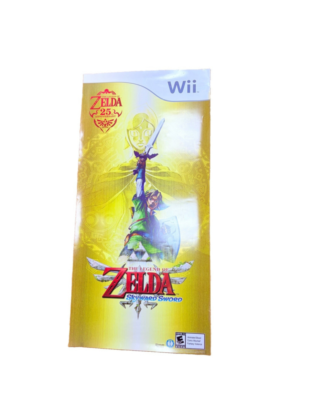 Zelda Skyward Sword Wii Promo Banner 28x58 Plastic Store Display Poster